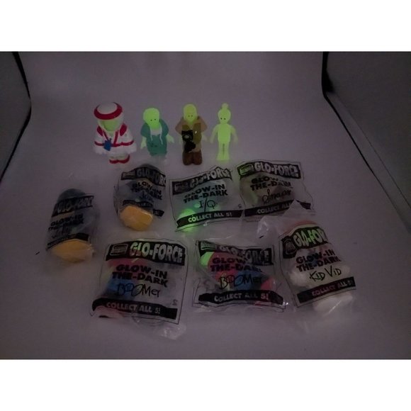 Burger King Toys Glo-Force Glow In The Dark Set of 11 1995 - Picture 1 of 16